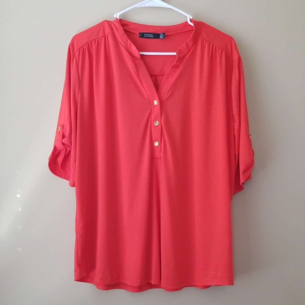 Half button down blouse